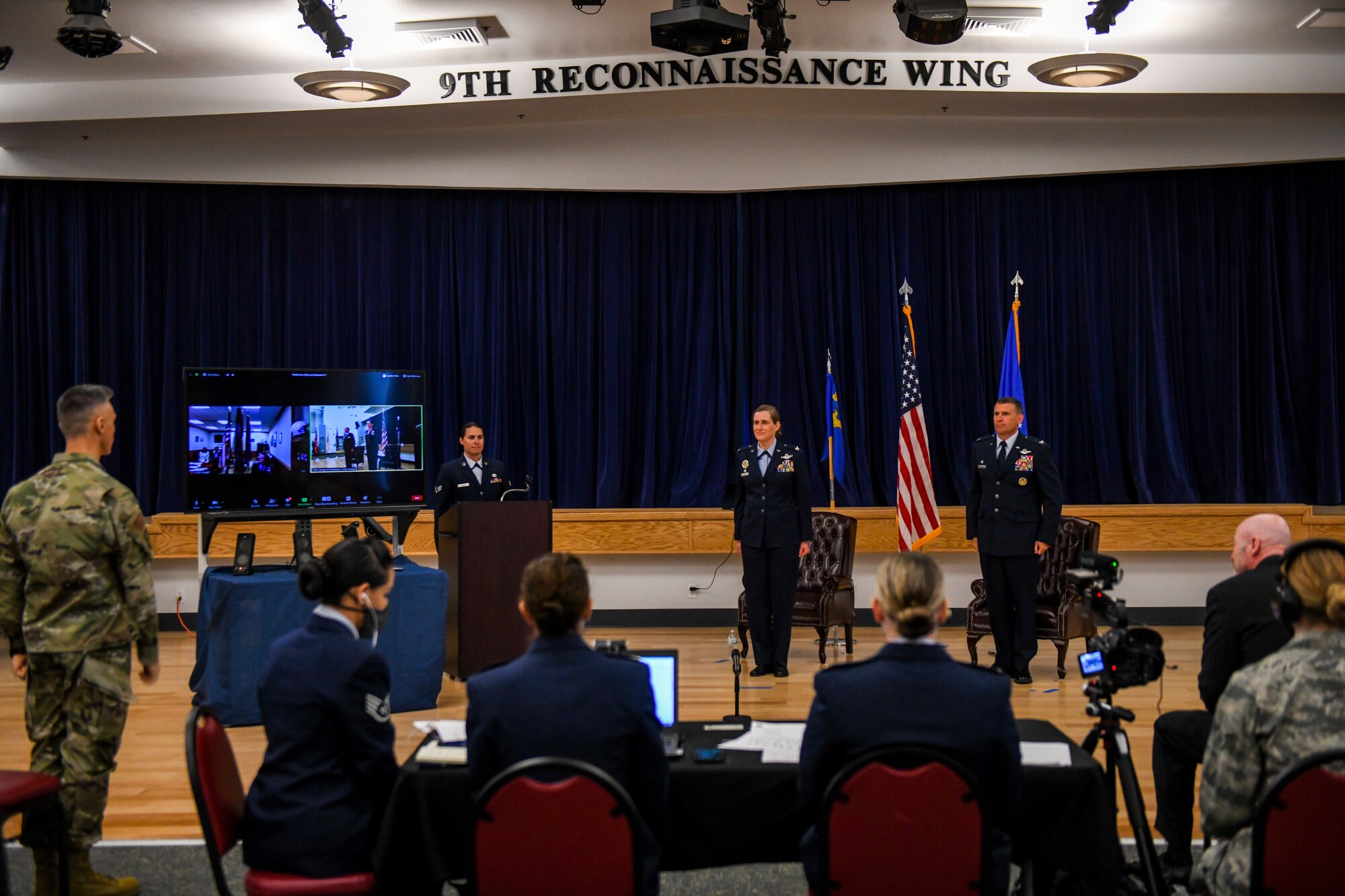 Col. Heather Fox assumed command of the 9th Reconnaissance Wing and Beale Air Force Base during a change of command ceremony June 11, 2020, at Beale Air Force Base, California.