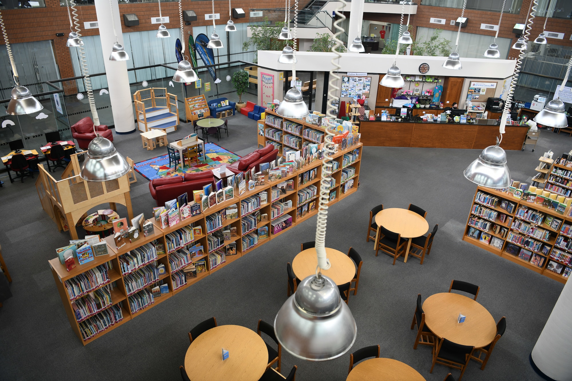 The Robins library staff has readied the facility to welcome patrons once again, June 15, 2020. New rules have been put in place to keep visitors safe during the pandemic. The library is located on the first floor of the 78th Air Base Wing Headquarters, Bldg. 905. (U.S. Air Force photo by Kisha Johnson)