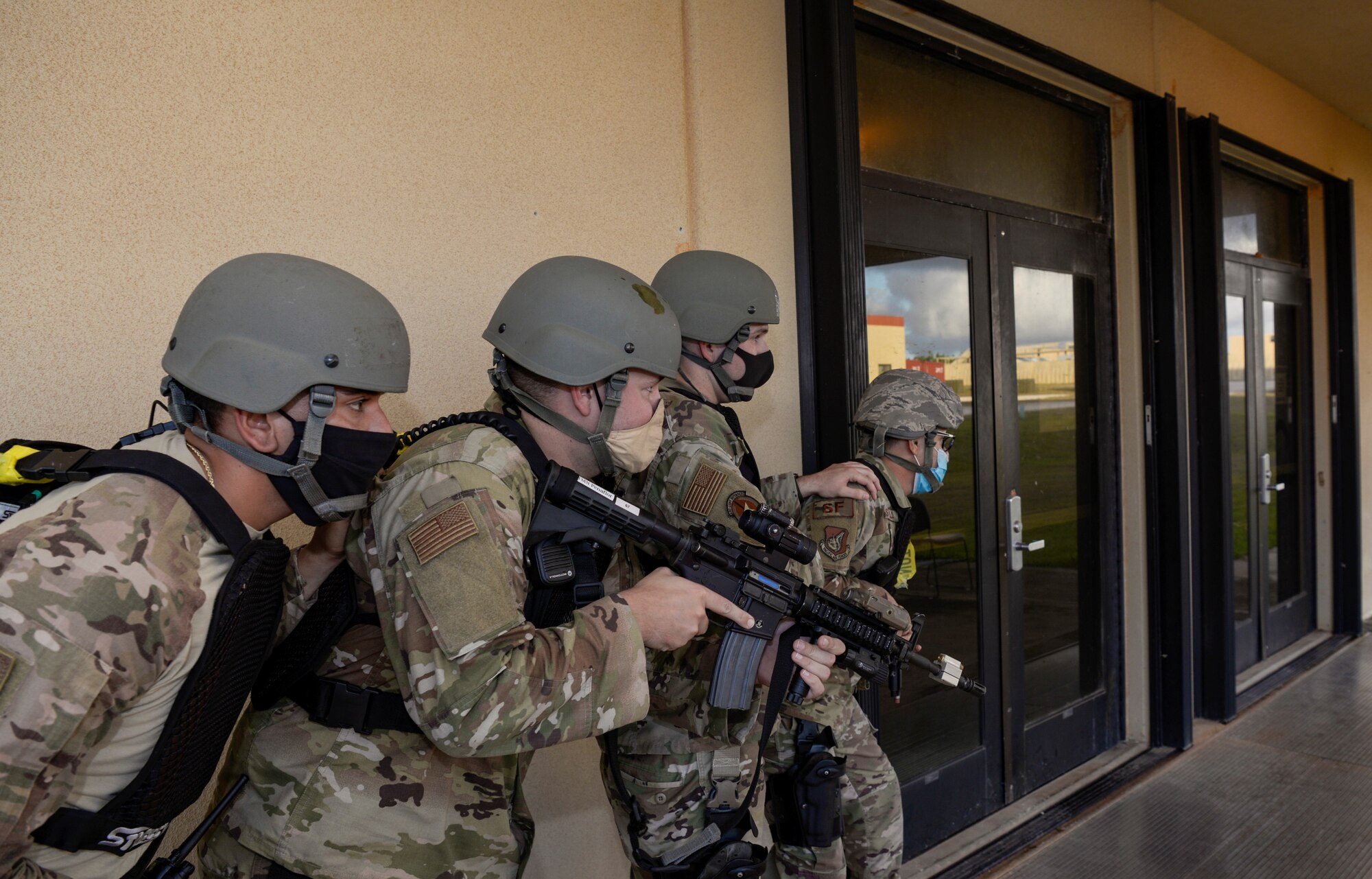 Airmen prepare to enter