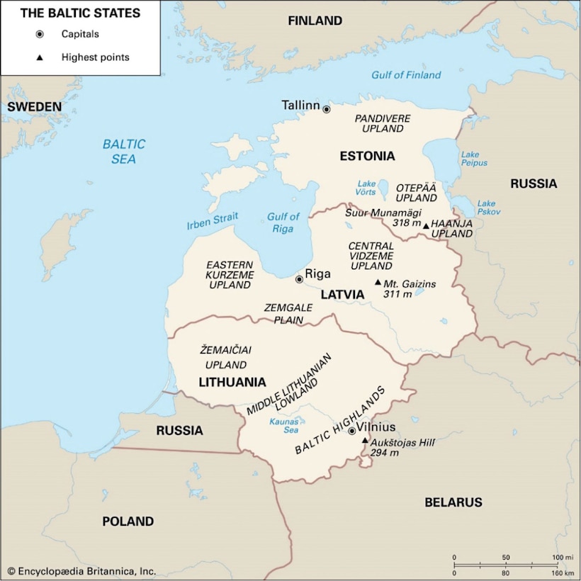 Figure 1. The Baltic States. Source: Illustration generated by authors.