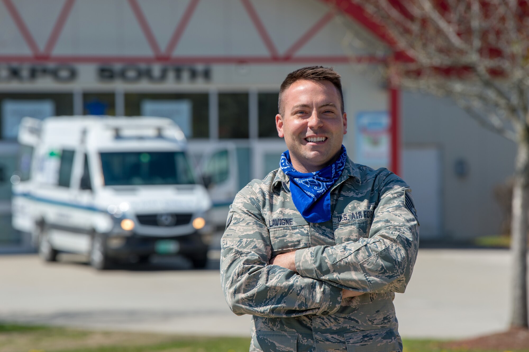 Staff Sgt. Matthew Lavigne, a biomedical equipment technician assigned to the 158th Medical Group, Vermont Air National Guard, inspects medical equipment at the Champlain Valley Exposition Alternate Healthcare Facility, Essex Junction, Vt., May 14, 2020. Lavigne was nominated and selected as the 2019 Air National Guard Medical Services Biomedical Equipment Repair Airman of the Year for this work with the State Partnership Program (SPP) during fiscal year 2019. (U.S. Air National Guard photo by Senior Master Sgt. Michael Davis