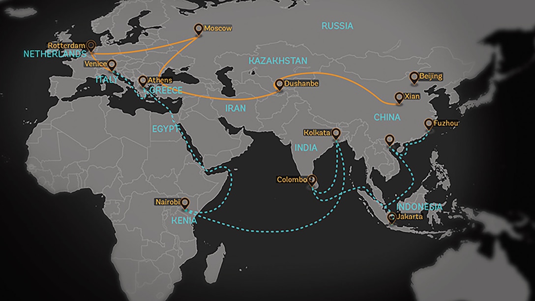 The Belt and Road Initiative includes 1/3 of world trade and GDP and over 60% of the world's population. (World Bank)