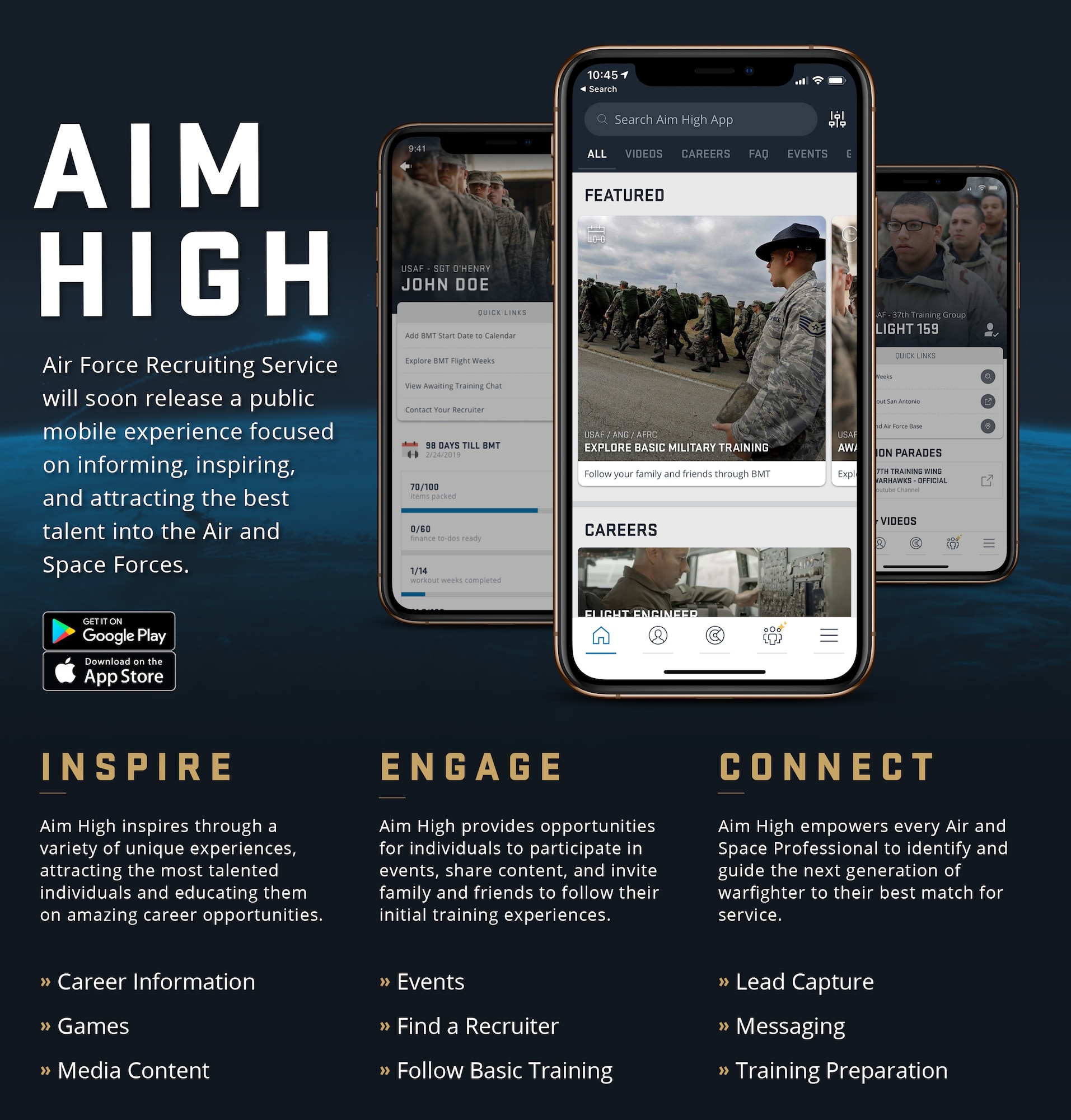 Slick Sheet for AFRS Aim High app
