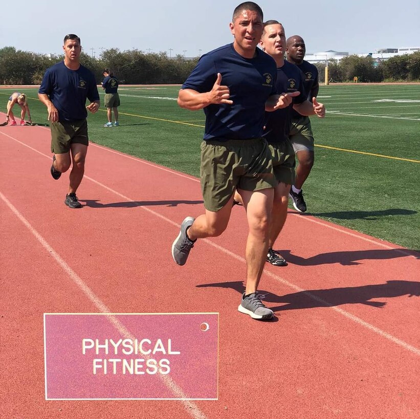 Recruiters School staff hitting the track