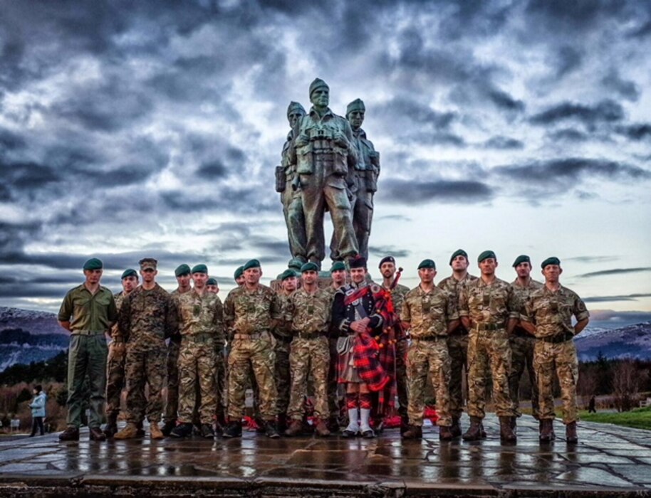 GySgt Maxwell, Personnel Exchange Program Marine with United Kingdom Royal Marines Mountain Leaders at Achnacarry, Scotland the birth place of United Kingdom Royal Marines Commandos.