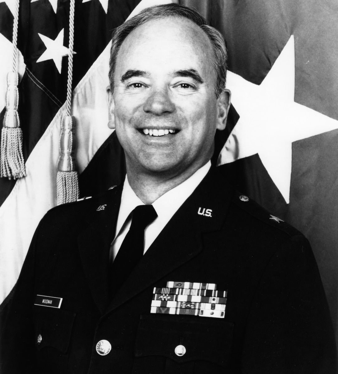 This is the official portrait of Brigadier General Donald King Woodman.