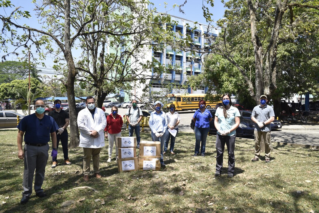 Joint Task Force-Bravo Civil Affairs donated medical personal protective equipment in Honduras.