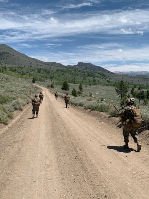 On June 11, 2020, Marines & Sailors from Headquarters Company, 5th Marine Regiment; 3d Battalion, 5th Marine Regiment; and 3d Marine Air Wing conducted an air assault from Marine Corps Air Station Camp Pendleton to the Marine Corps Mountain Warfare Training Center in Bridgeport, California as part of Mountain Exercise 5-20.