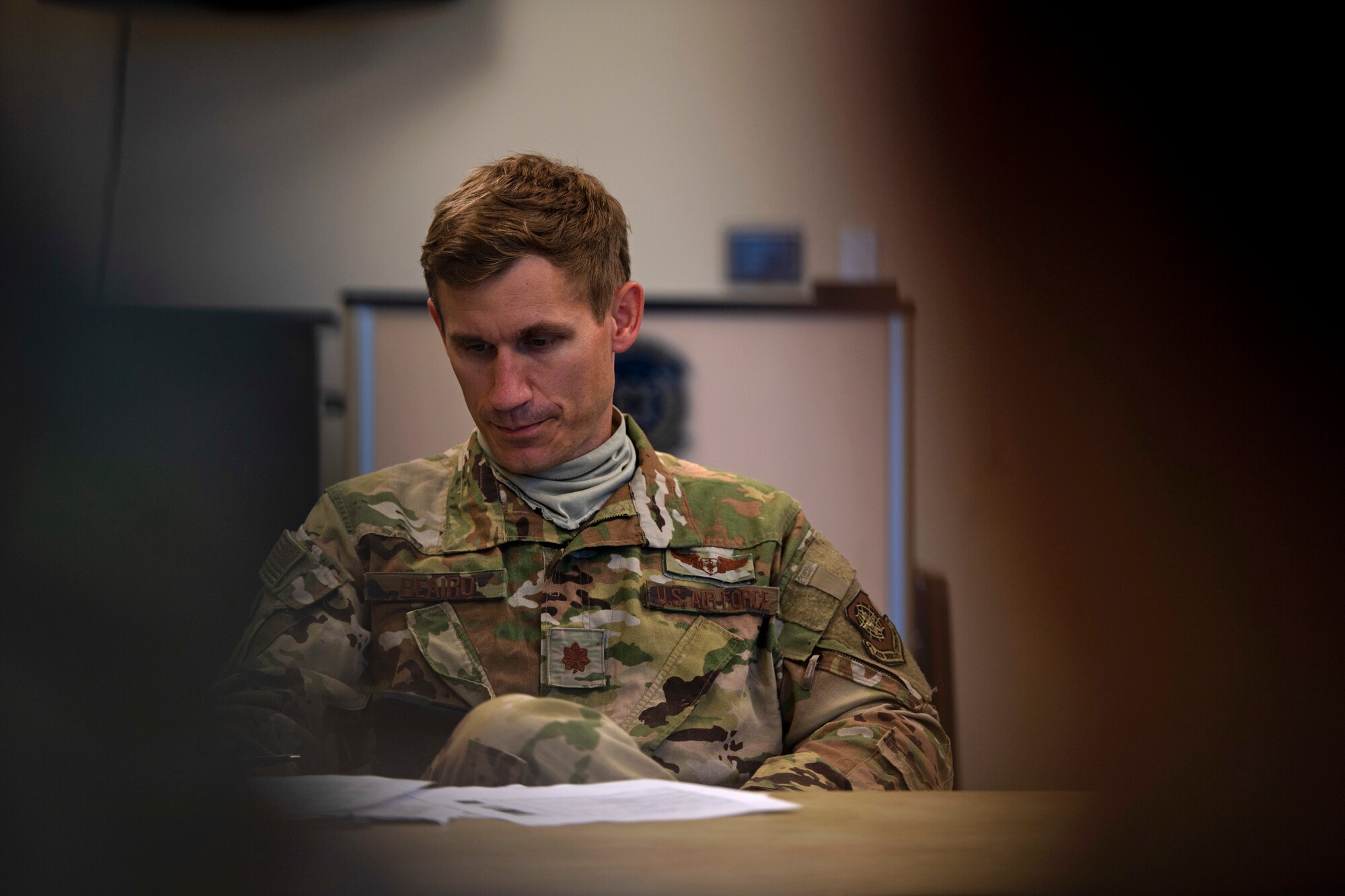 photos of Travis' AES perform routine training mission