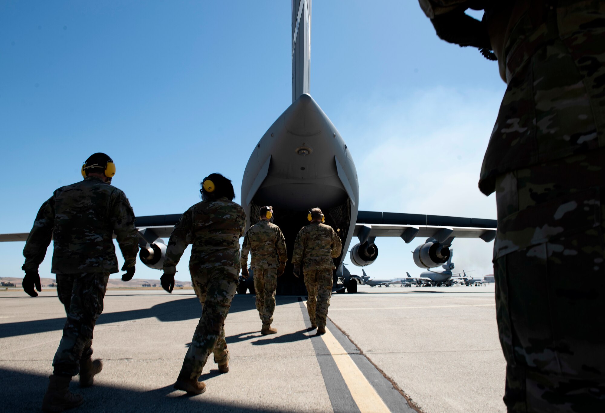 photos of Travis' AES perform routine training mission