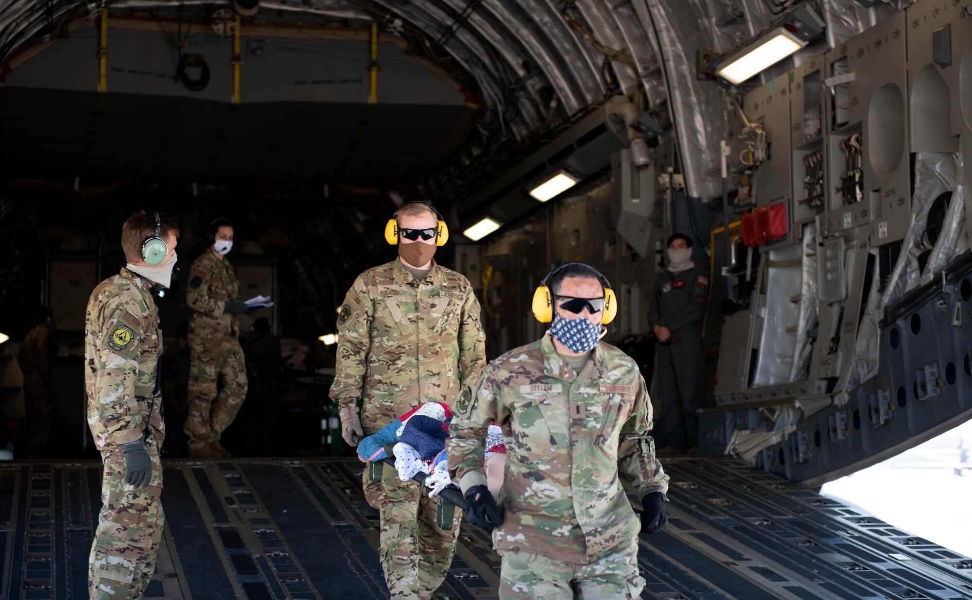 photos of Travis' AES perform routine training mission