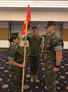 Headquarters and Service Battalion, Service Company

U.S. Marine Corps Capt. Dale A. Mortensen, transfers command of Service Company to Capt. Ana M. Devalle on June 12, 2020.