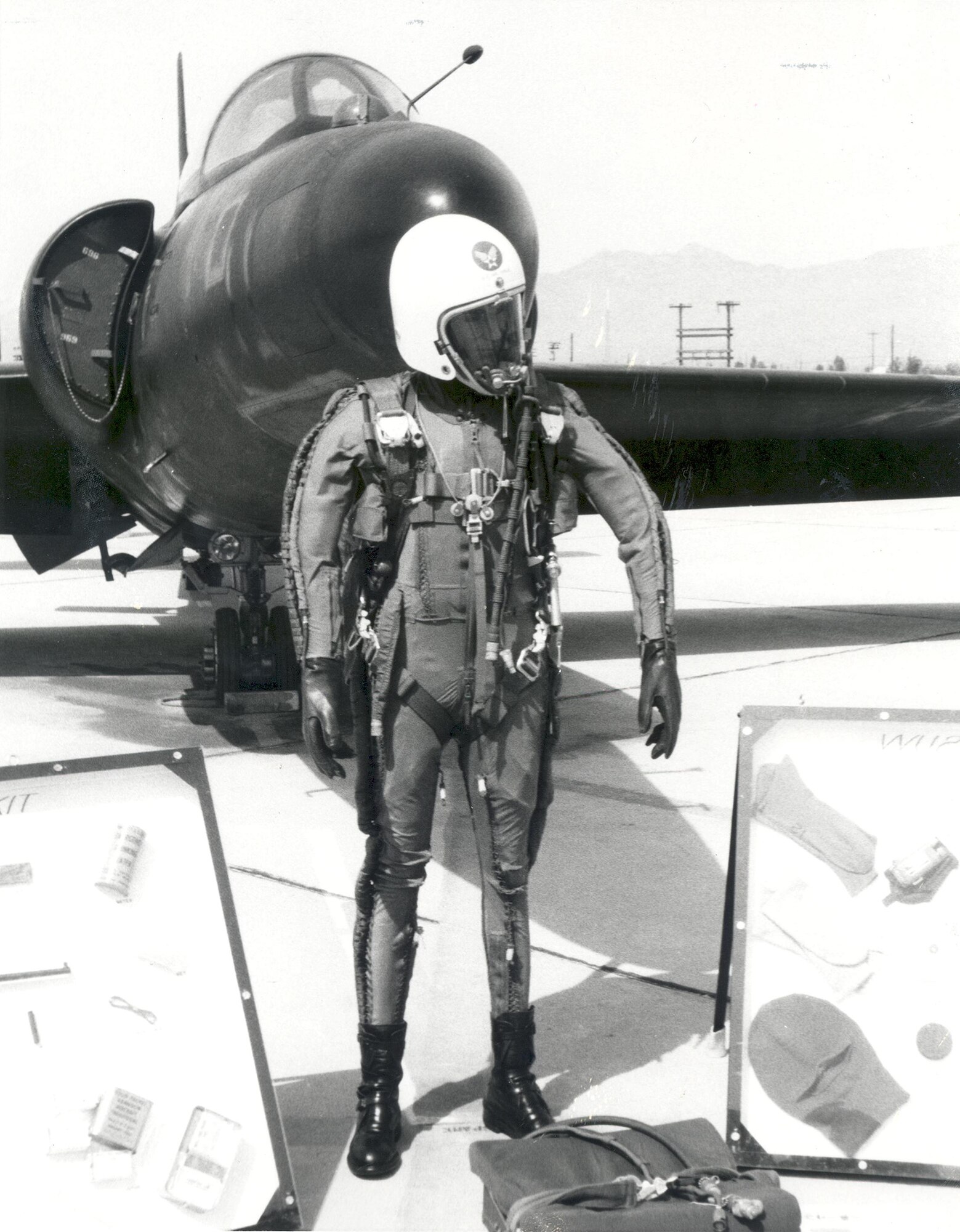 Pressure suits like the one pictured here help protect pilots at high altitudes. When U-2 pilots flew at Laughlin (1957-1963) they would have worn suits like these. You can see one up close at the entrance to the Anderson Hall auditorium in building 320! (Courtesy photo by Robert Marcell)