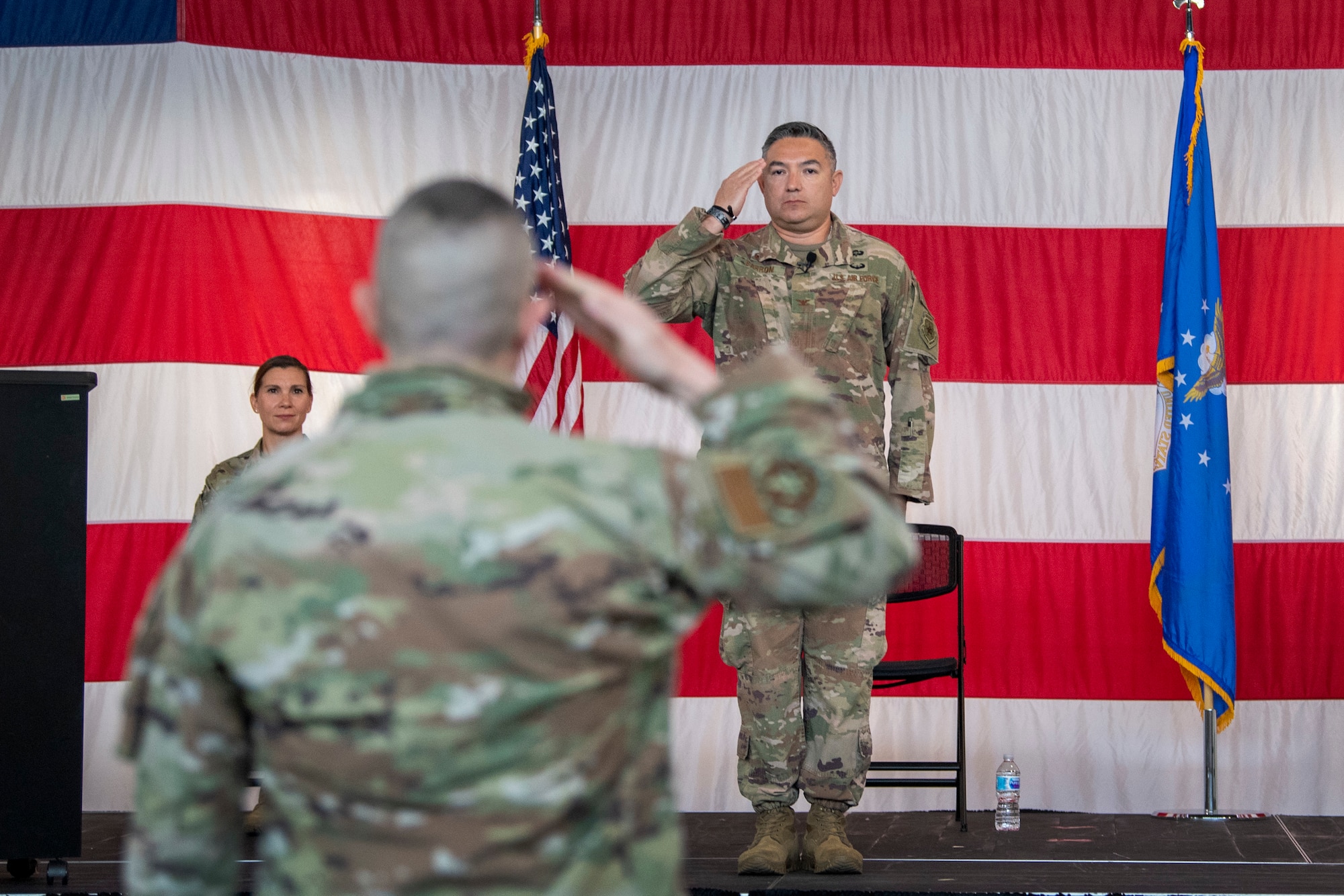 Col. Barron receives his last salute