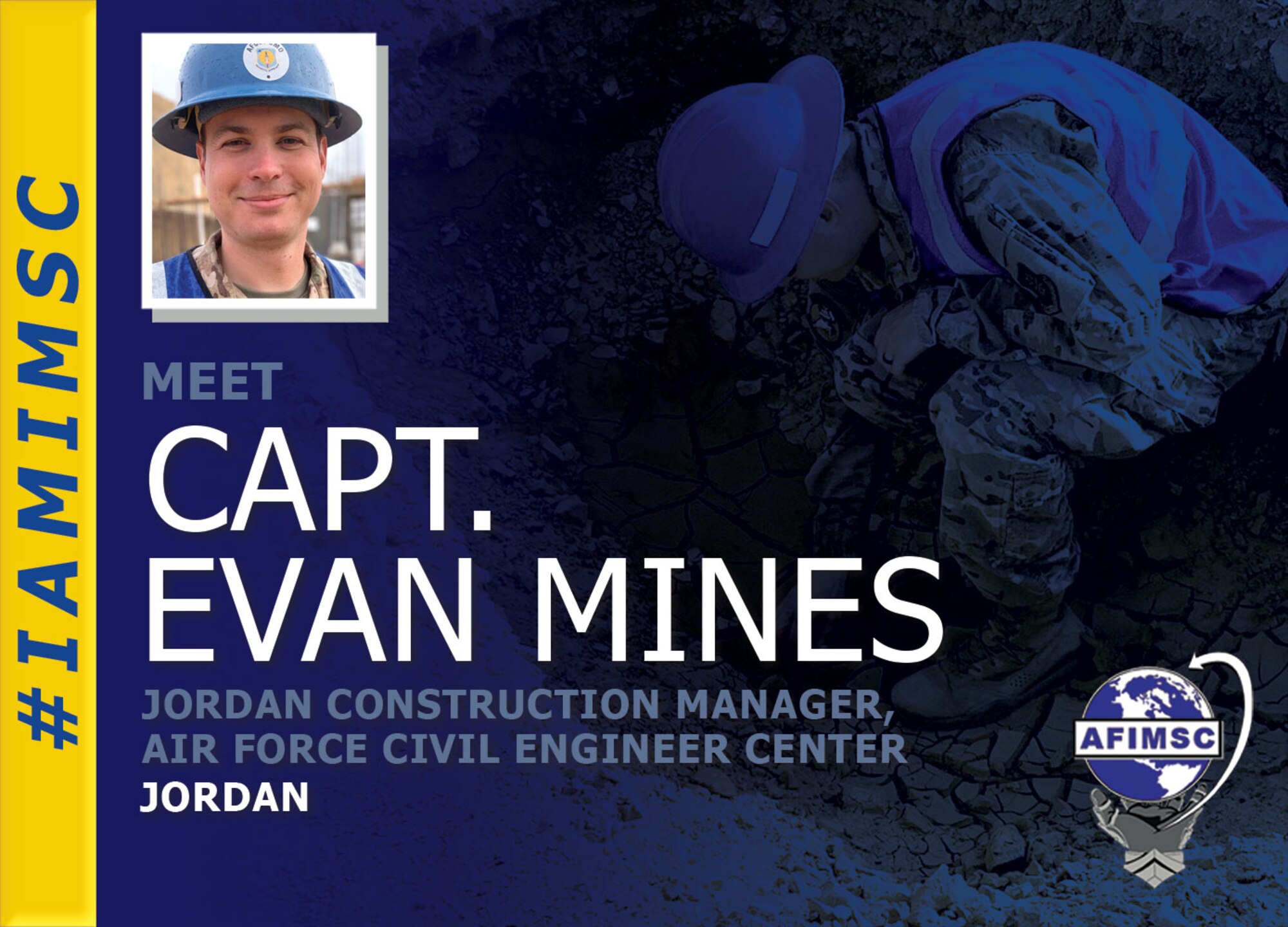 #IAMIMSC graphic spotlighting Capt. Evan Mines