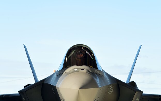 U.S. Air Force Lt. Col. Samuel Chipman, the 356th Fighter Squadron director of operations, conducts pre-flight checks at Eielson Air Force Base, Alaska, June 17, 2020.