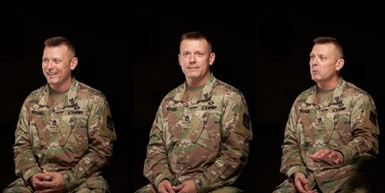 U.S. Army Reserve Sgt. 1st Class Robert Reeves, a telecommunications chief with the 335th Signal Command (Theater), poses for a portrait at East Point, Georgia, May 28, 2020.