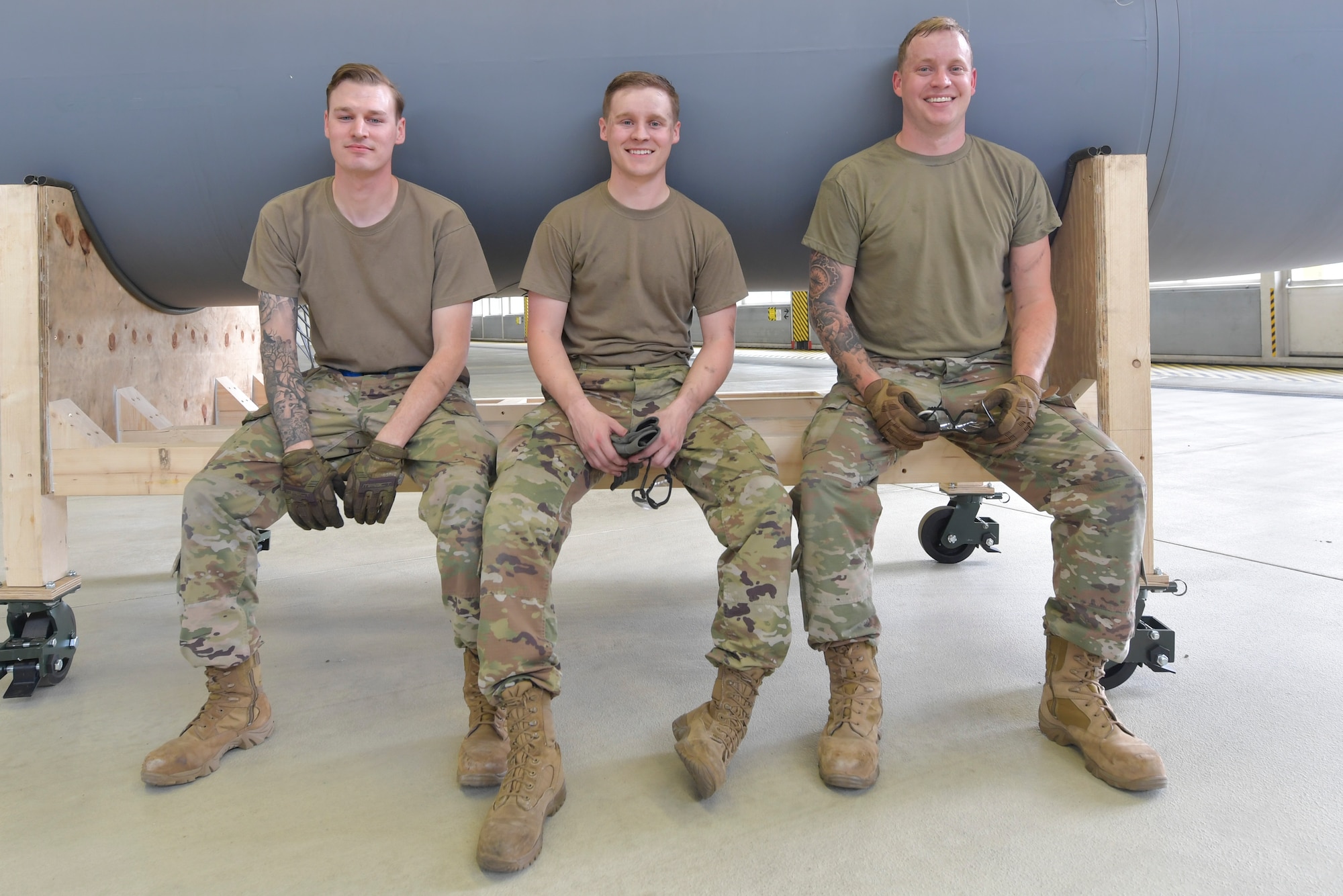 A photo of Airmen posing for a photo.