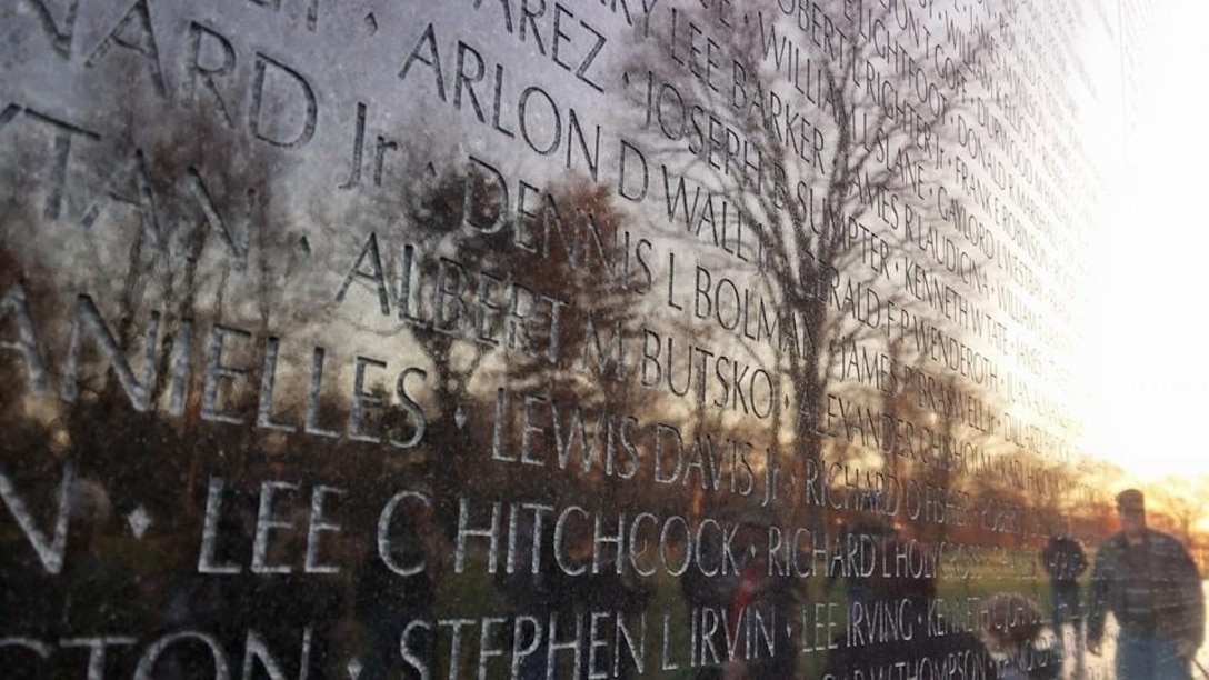 OSI Special Agent Lee C. Hitchcock’s name is inscribed on the Vietnam Veterans Memorial wall, Washington, D.C. (Courtesy photo)