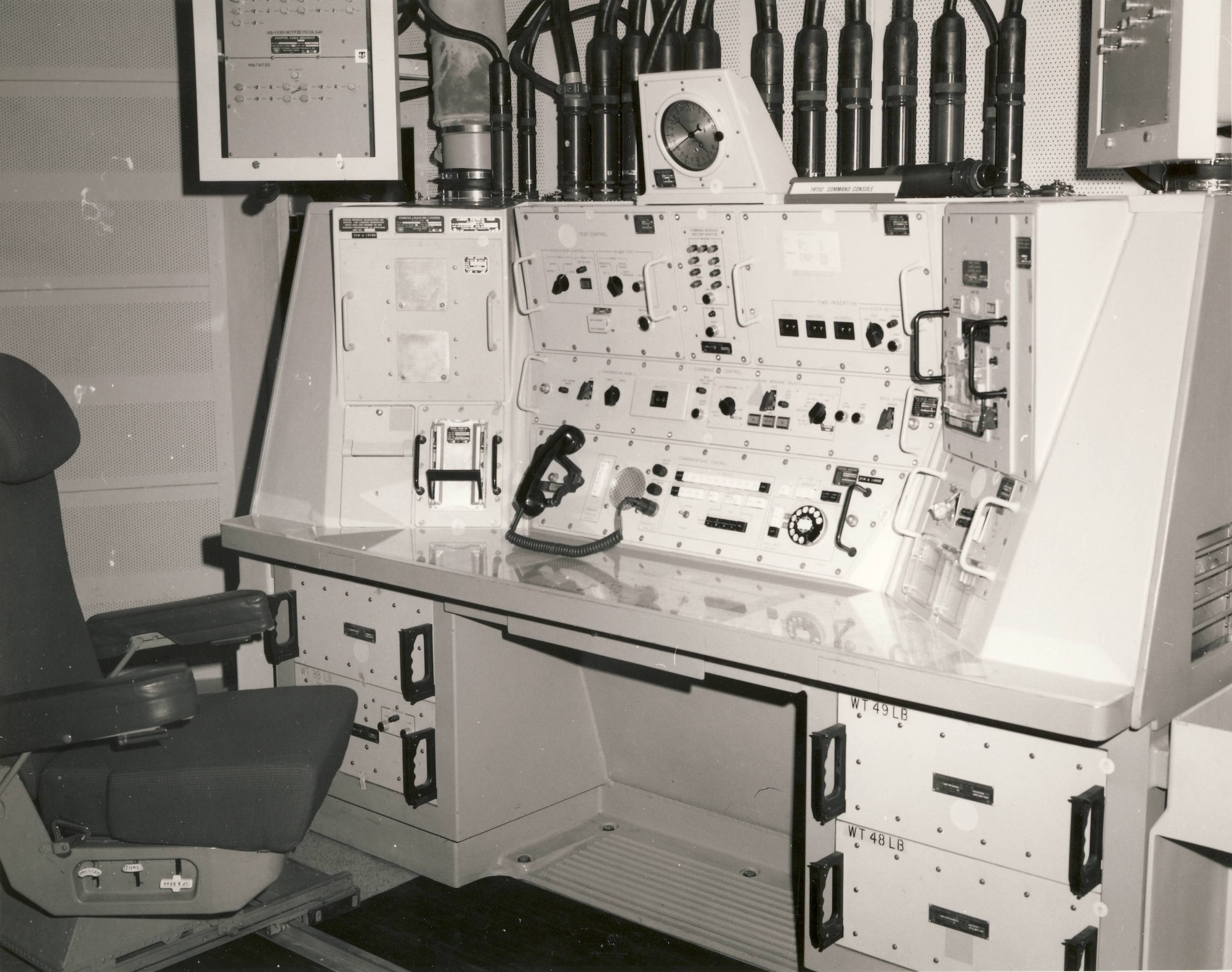 This control panel comprised part of the above-ground launch control facility at the Hill Engineering and Test Facility.