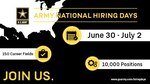 The U.S. Army is kicking off its first nationwide virtual hiring campaign.