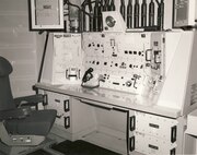 This control panel comprised part of the above-ground launch control facility at the Hill Engineering and Test Facility.