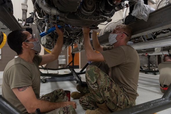 361st TRS propulsion apprentice course students learn their trade