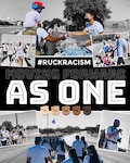 Graphic of photos from the Ruck Racism event on JBSA-Lackland hosted June 13, 2020.