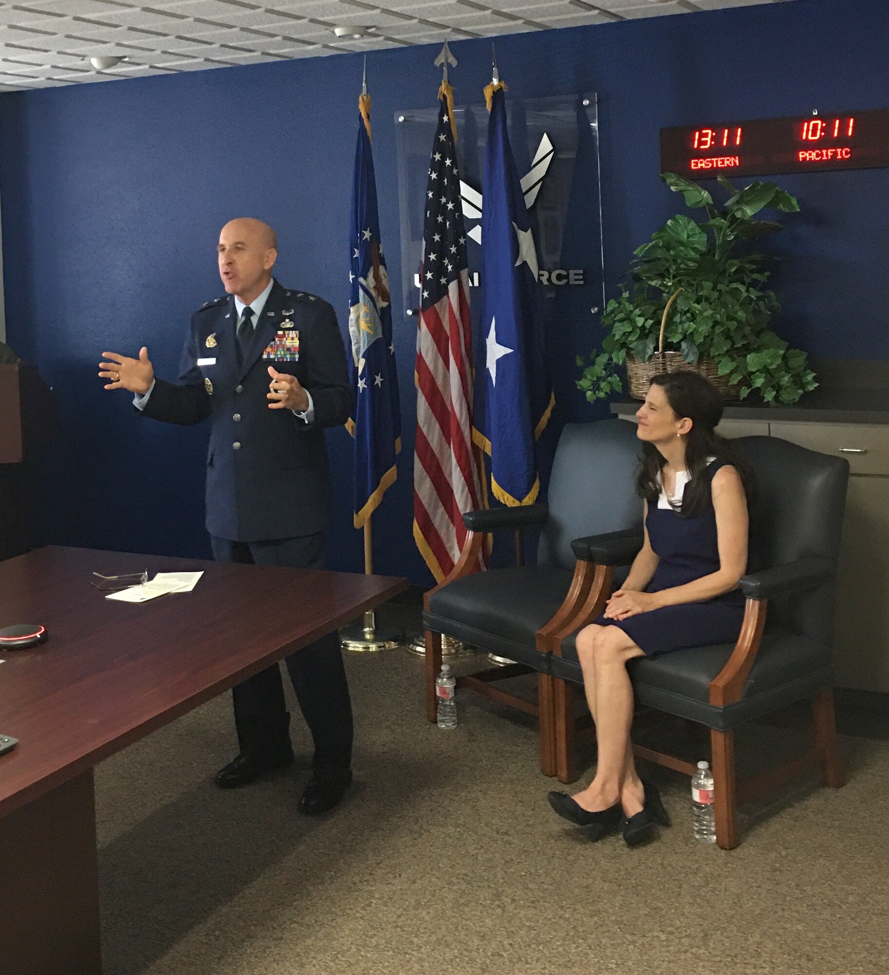 Maj. Gen. Edward Thomas, Air Force Recruiting Service commander, officiated the 360th Recruiting Group change of command ceremony.