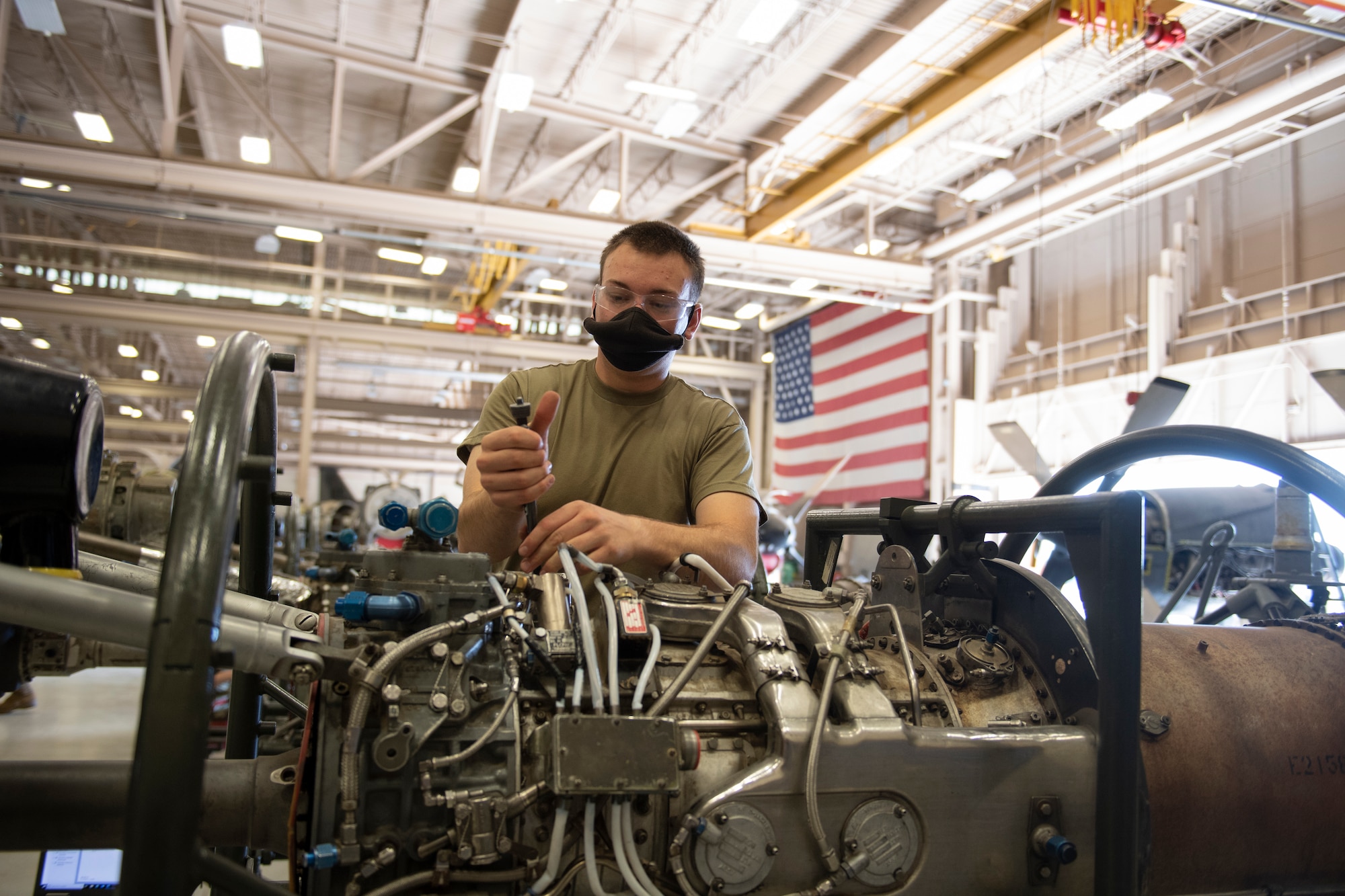 361st TRS propulsion apprentice course students learn their trade