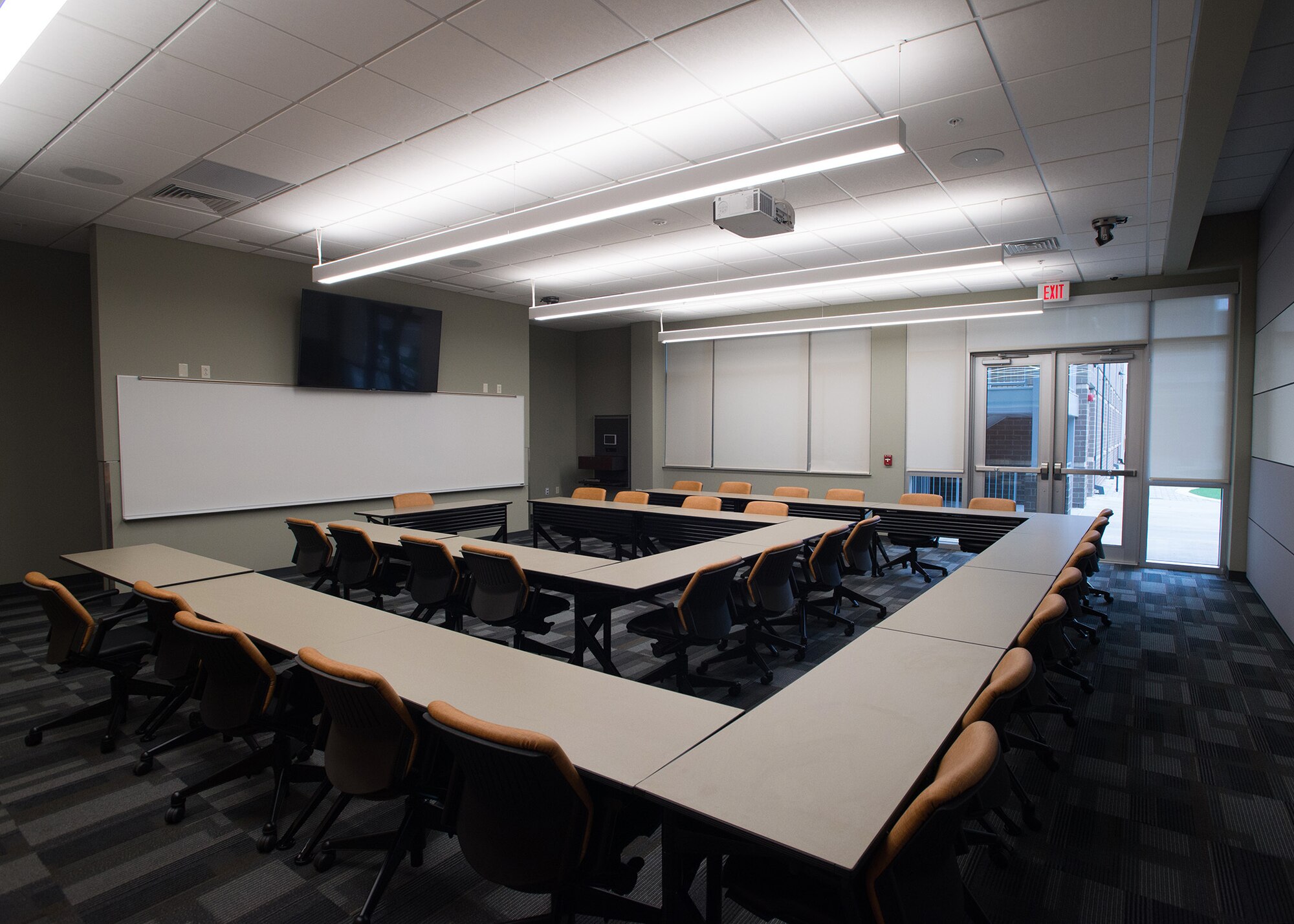 An empty classroom at the I.G. Brown Training and Education Center on McGhee Tyson Air National Guard Base in East Tennesee. (U.S. Air National Gaurd photo/Master Sgt. Jonathon Young)