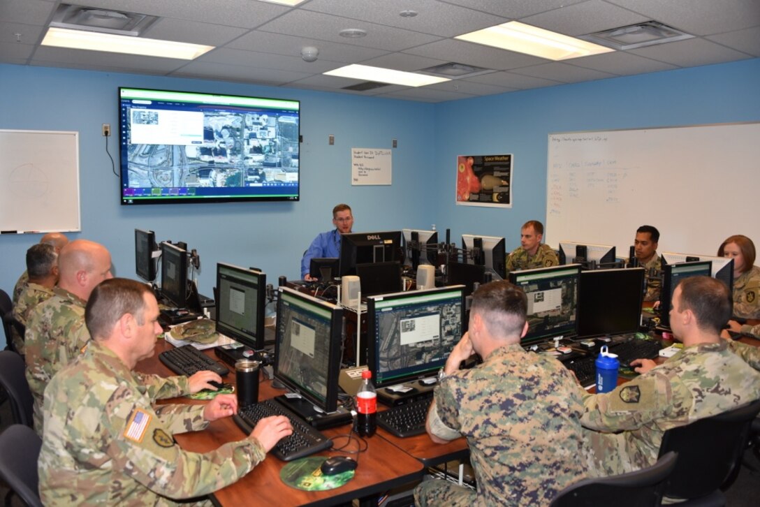 Service members attend training in 2018 at the U.S. Army Space and Missile School, a component of the U.S. Army Space and Missile Defense Command, in Colorado Springs, Colorado.