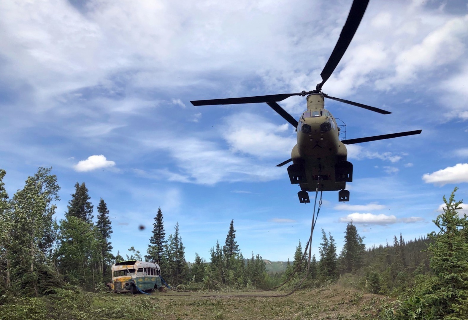National Guard Airlifts 'Into the Wild' Bus Out of Alaska Wilderness