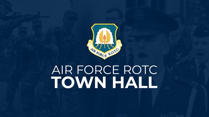 Air Force Reserve Officer Training Corps leadership discussed the future of the program and answered questions during a virtual town hall, June 18, 2020, live on Air University’s Facebook. (U.S. Air Force graphic by Senior Airman Charles Welty)