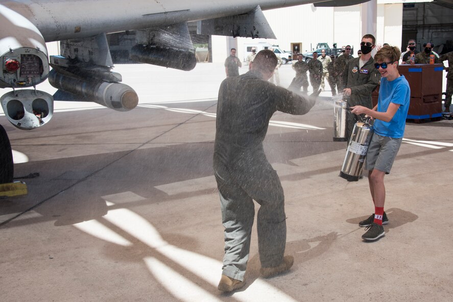 A photo of Lt Col Baerman's Fini Flight