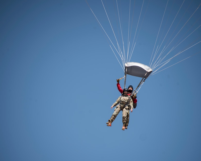 A photo of Col Pifer's fini jump