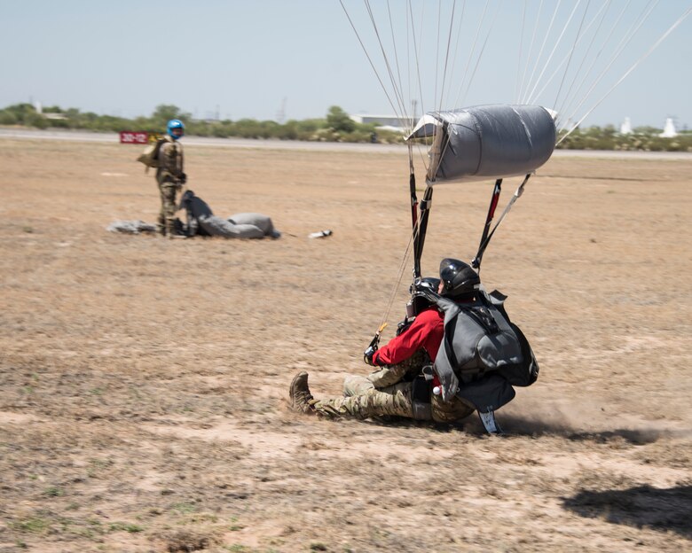 A photo of Col Pifer's fini jump