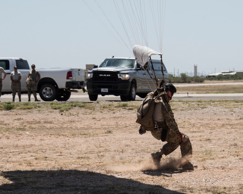A photo of Col Pifer's fini jump