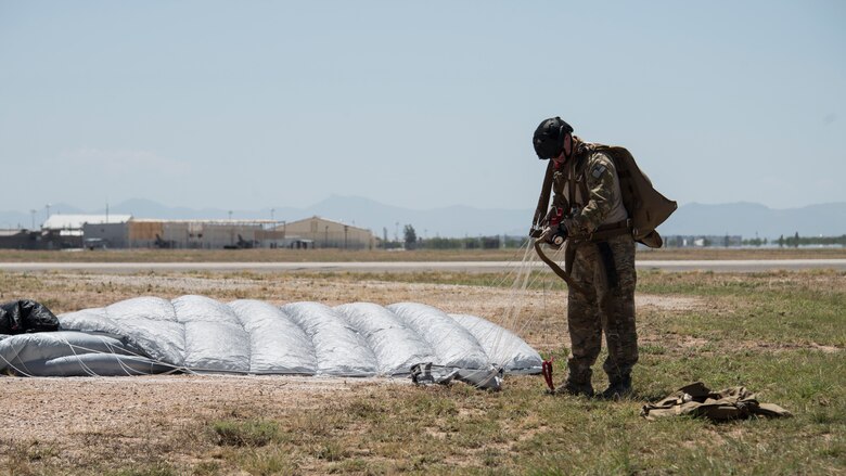 A photo of Col Pifer's fini jump