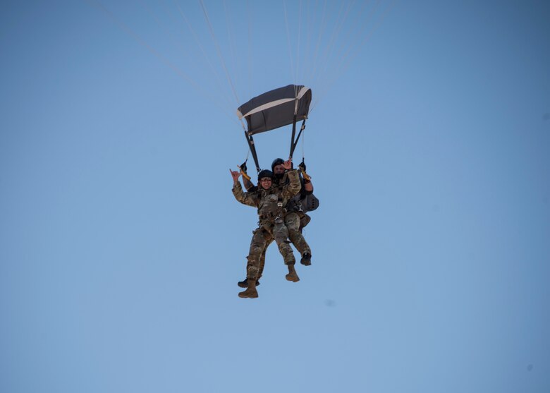 A photo of Col Pifer's fini jump