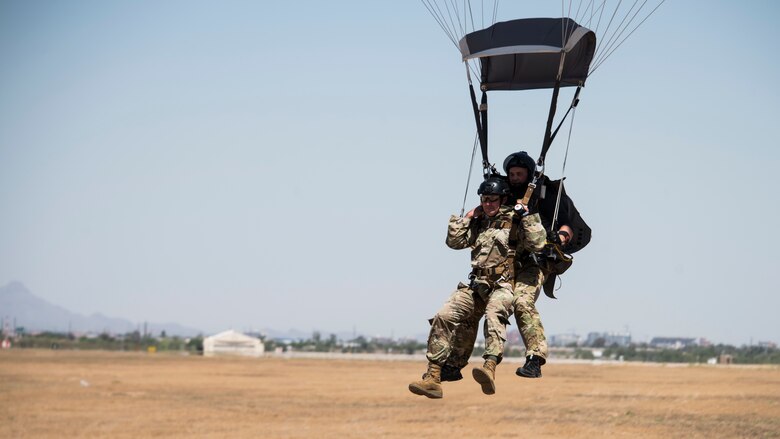 A photo of Col Pifer's fini jump