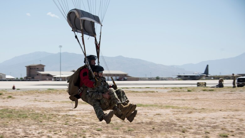 A photo of Col Pifer's fini jump