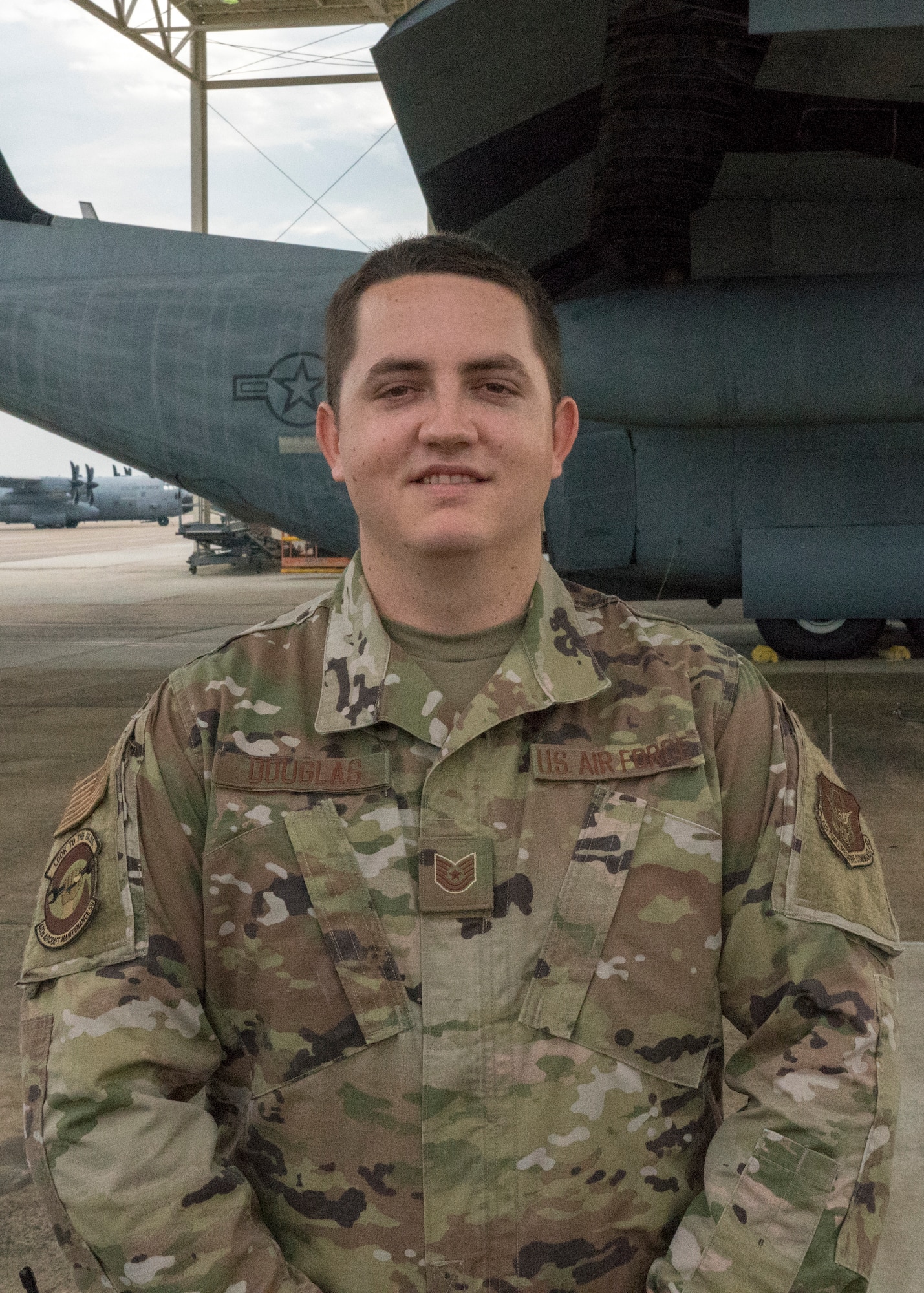 Tech. Sgt. John Douglas, 403rd Aircraft Maintenance Squadron aerospace propulsion technician, was selected as the 403rd Wing’s first quarter award winner in the noncommissioned officer category. (U.S. Air Force photo by Tech. Sgt. Christopher Carranza)