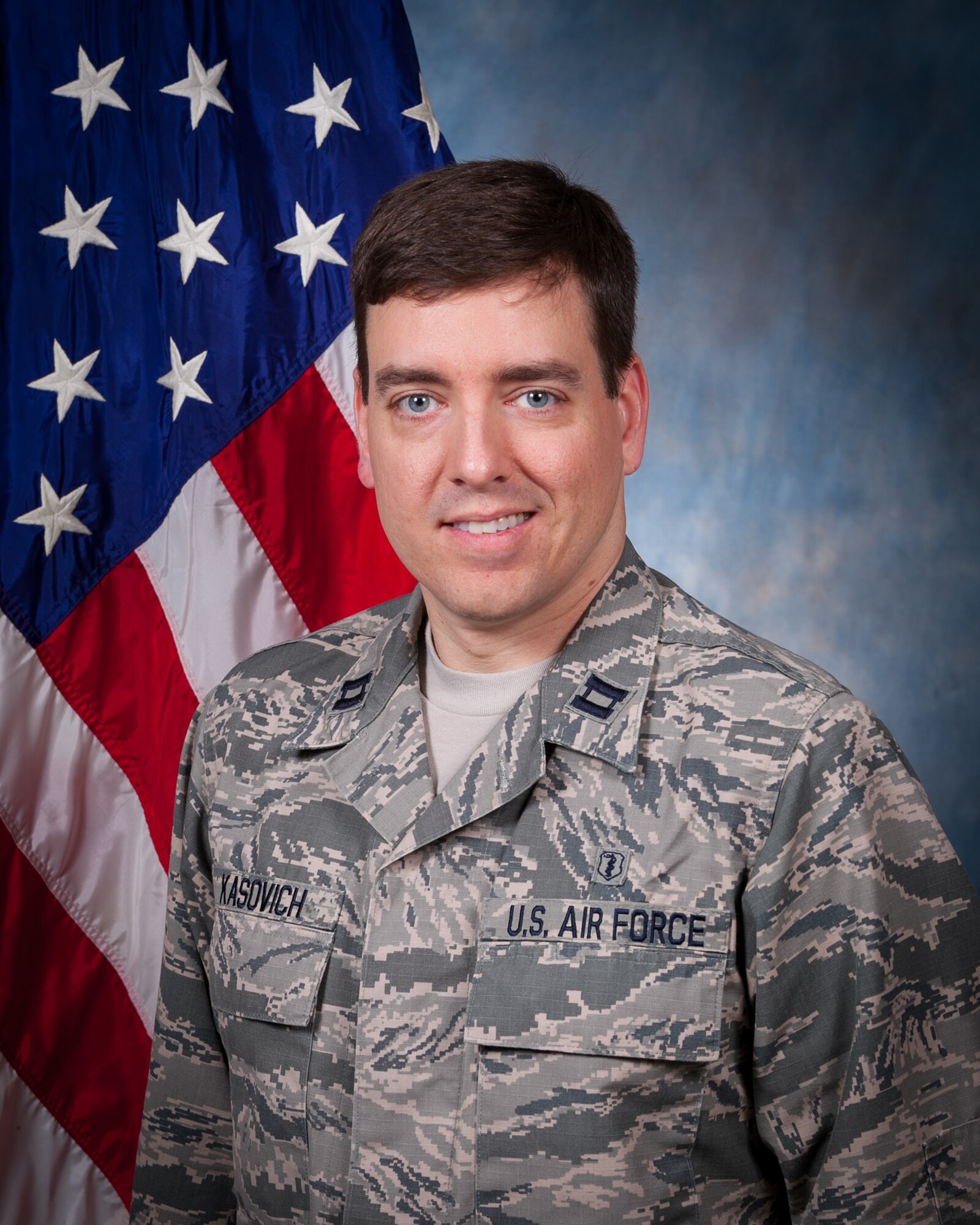 Capt. Gabriel Kasovich, 403rd Aeromedical Staging Squadron optometrist, was selected as the 403rd Wing’s first quarter award winner in the company grade officer category. (U.S. Air Force official photo)