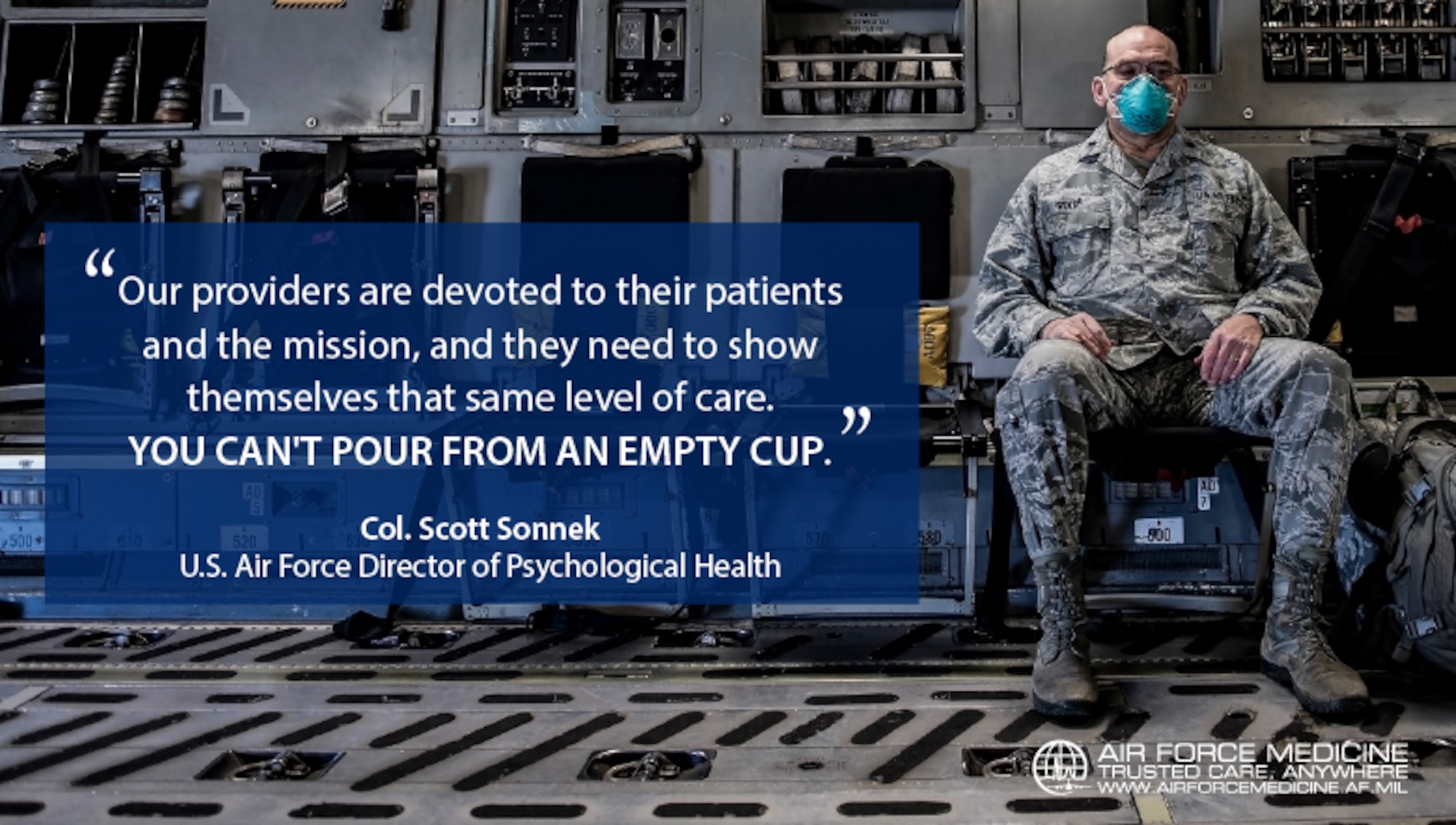 The COVID-19 pandemic can challenge the mental wellness of health workers and contribute to provider burnout. Air Force medics are cautioned to be alert for signs of numbness in themselves or colleagues, and make time for self-care and recharge.
