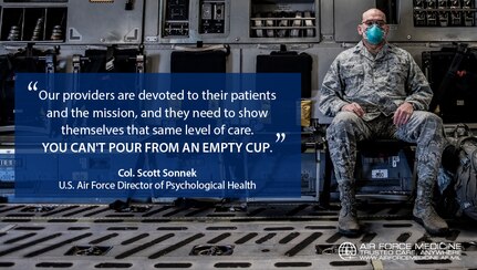 The COVID-19 pandemic can challenge the mental wellness of health workers and contribute to provider burnout. Air Force medics are cautioned to be alert for signs of numbness in themselves or colleagues, and make time for self-care and recharge.