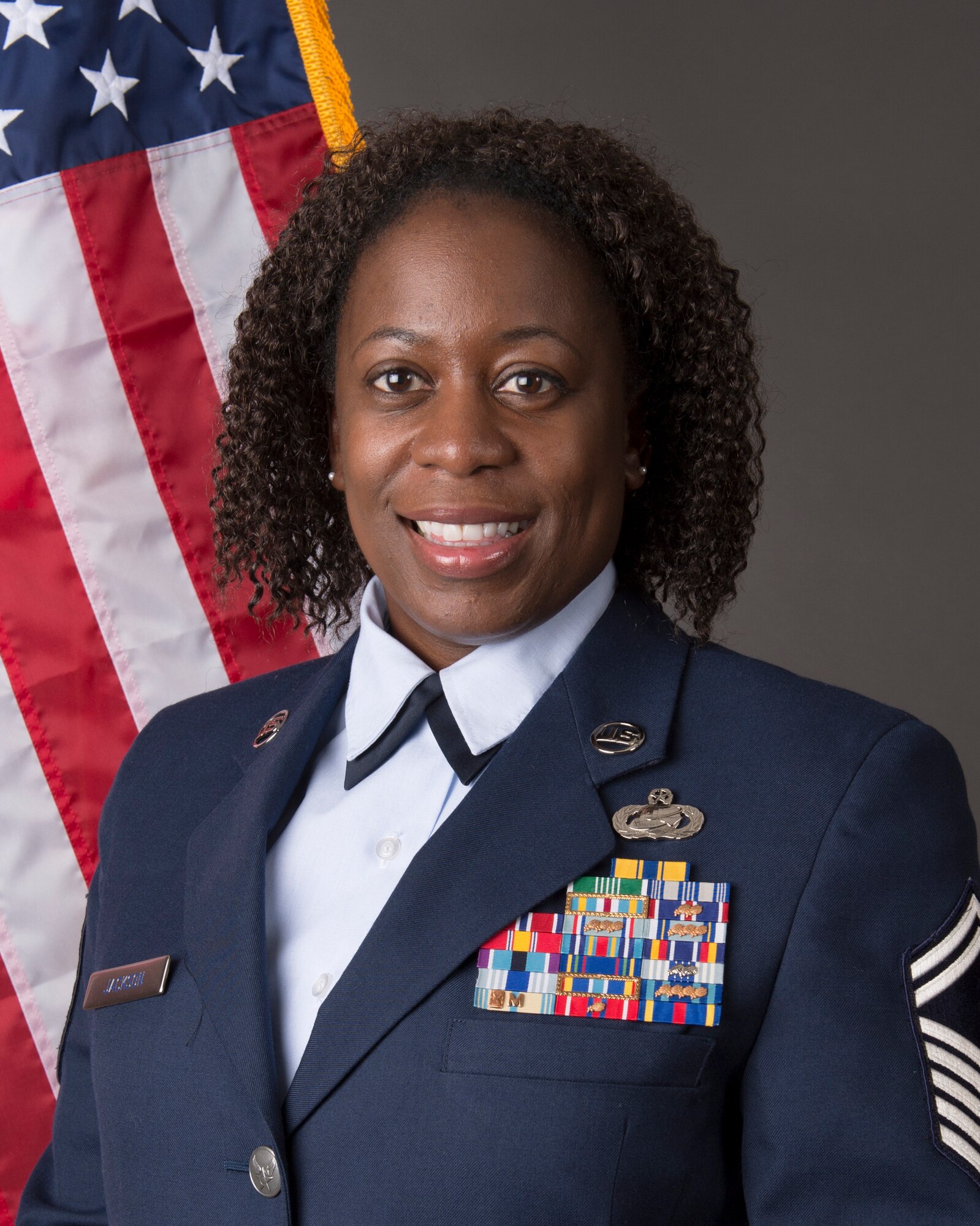 Senior Master Sgt. Venita Smith, assigned to the 107th Attack Wing, receives the NAACP Roy Wilkins Renown Service Award for 2020, Niagara Falls, N.Y., June 22, 2020. Smith is the Air National Guard recipient of the award which is presented annually to members of the armed forces in recognition of their efforts in promoting civil rights and epitomize the qualities and core values of their respective service. (U.S. Air National Guard photo by 107th Attack Wing)