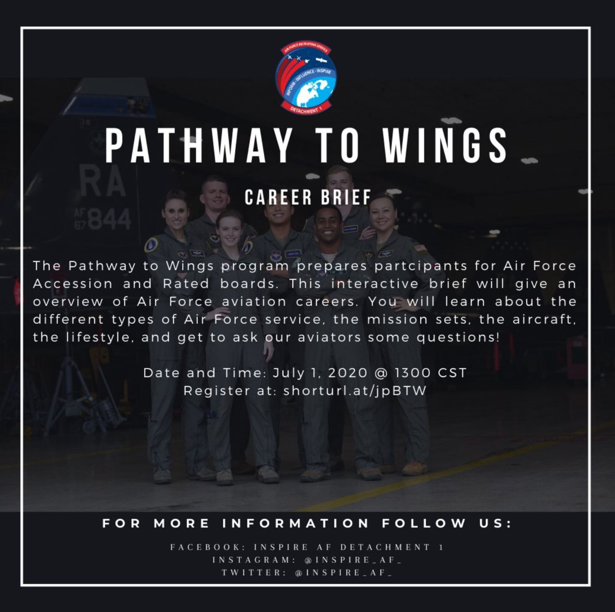 text graphic with pilots in background