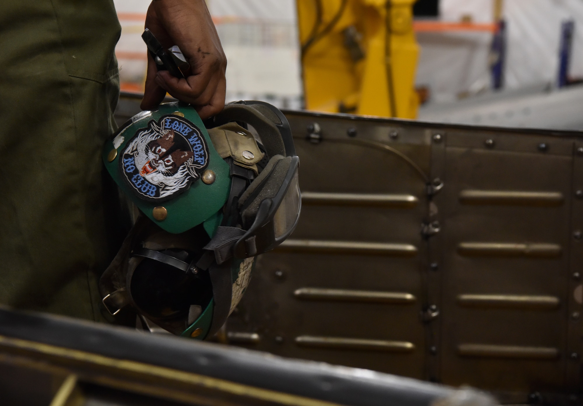 Marines replace Harrier engine at Prince Sultan Air Base, Kingdom of Saudi Arabia.