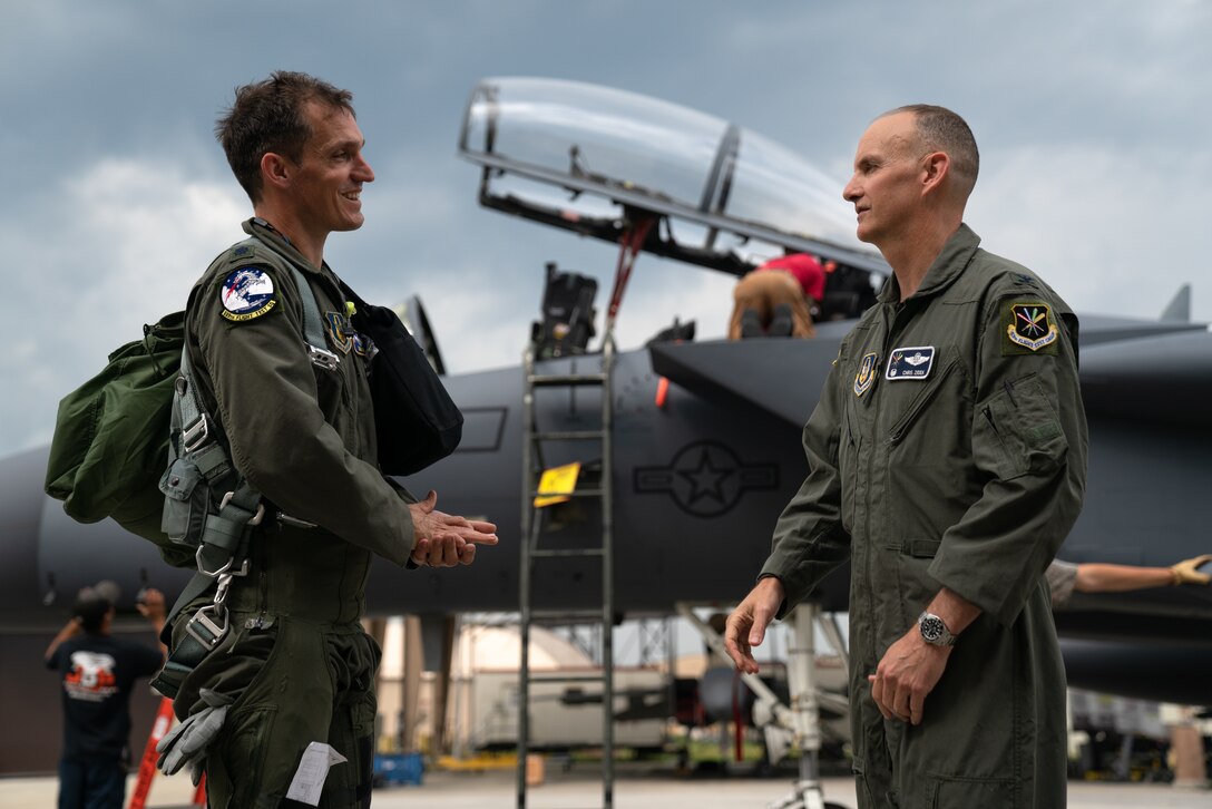 F-15 pilot returns from USAFE-AFAFRICA mission